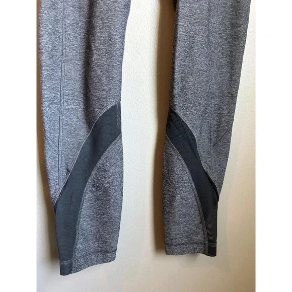 Lululemon Inspire Tight II Deep Coal Grey And Pink Mesh Size 4 Leggings, Pockets - Picture 4 of 9